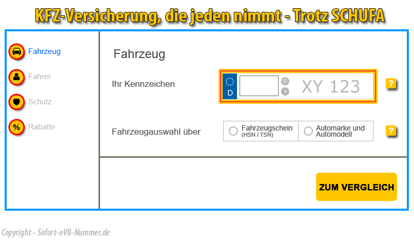 KFZ Versicherung die jeden nimmt - trotz SCHUFA